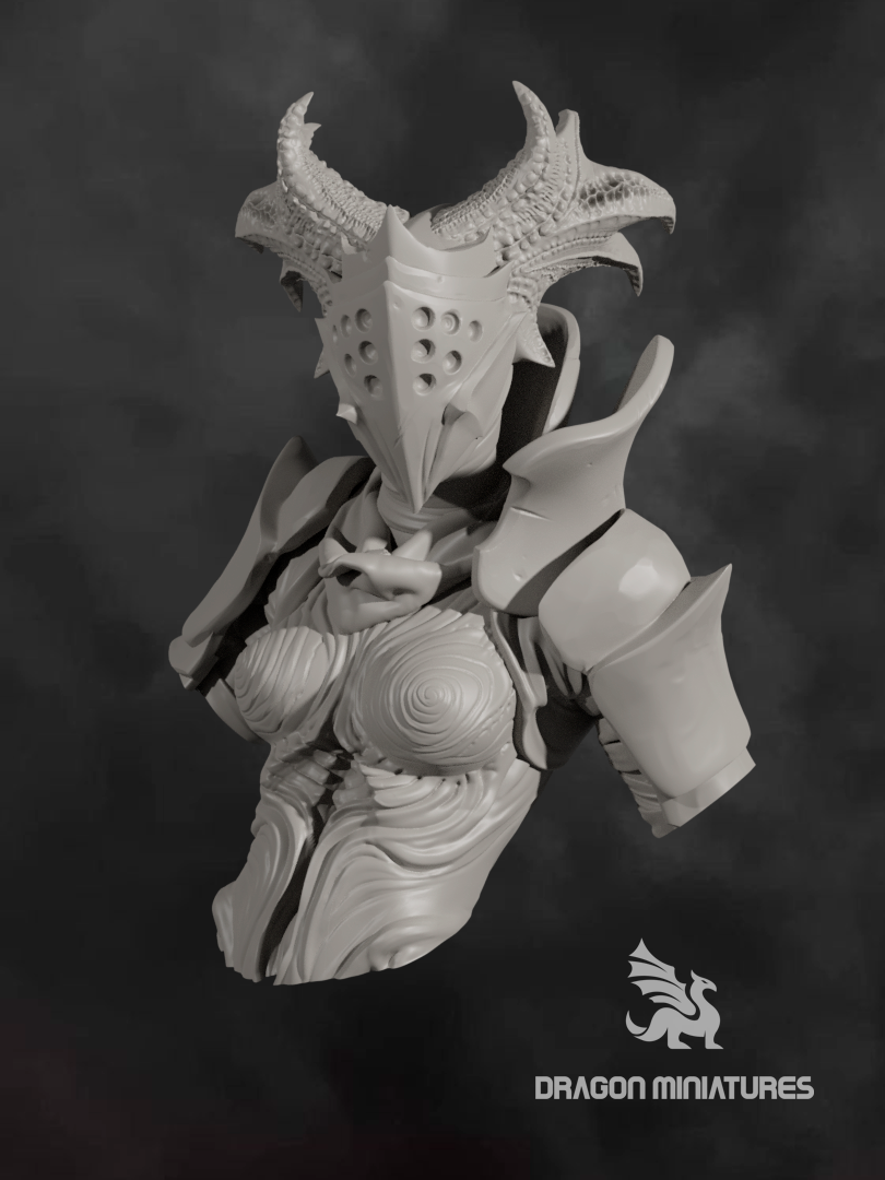 Fallen warrior bust