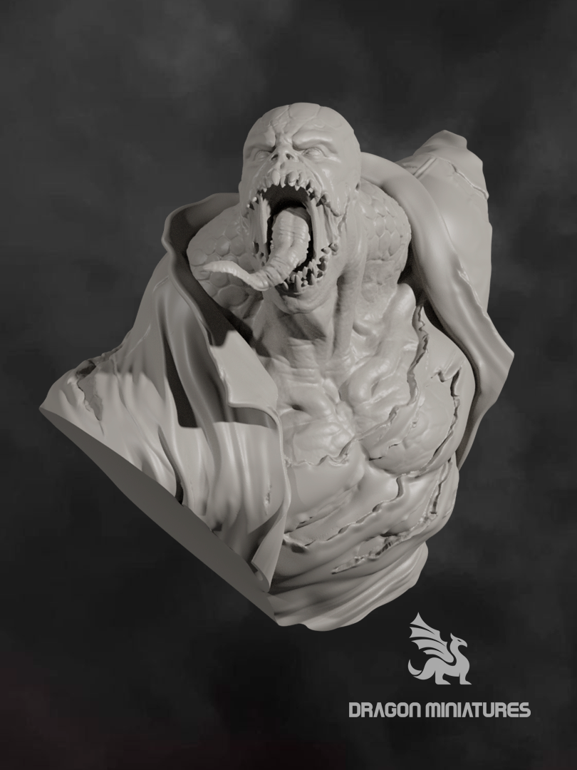 Lizardman bust