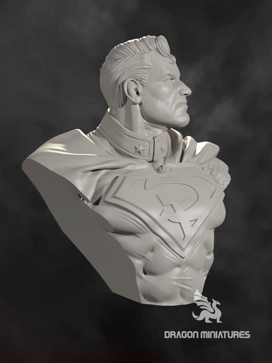 Red superman bust