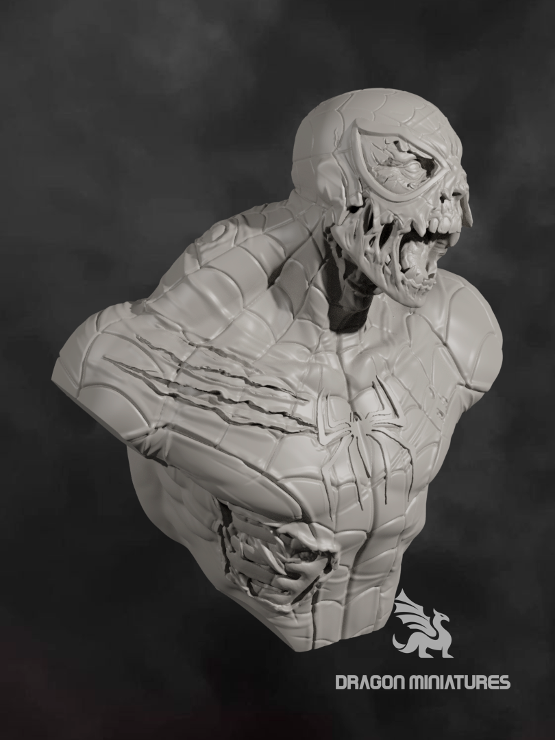 spiderman zombie bust