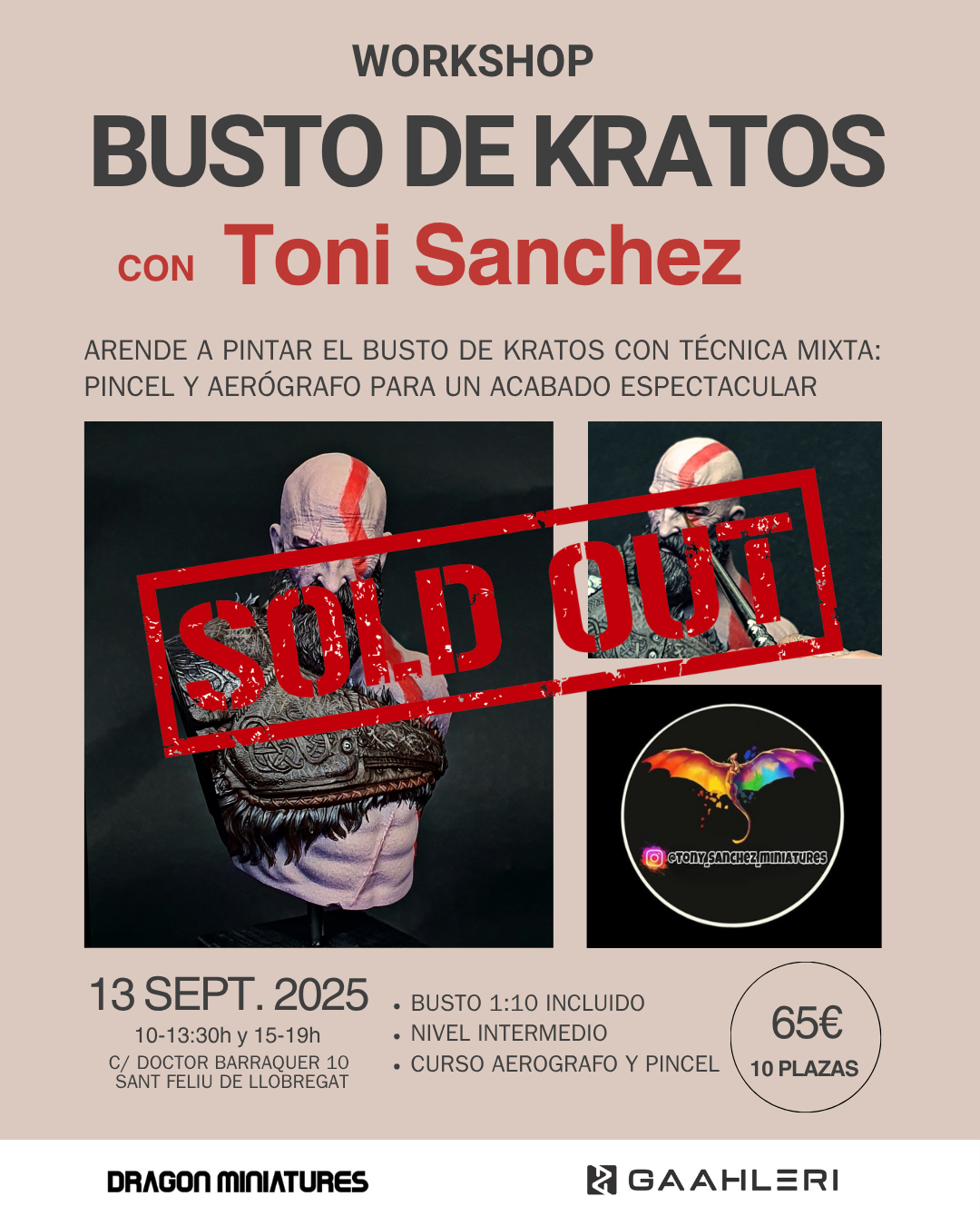 Curso de pintura – Busto de Kratos