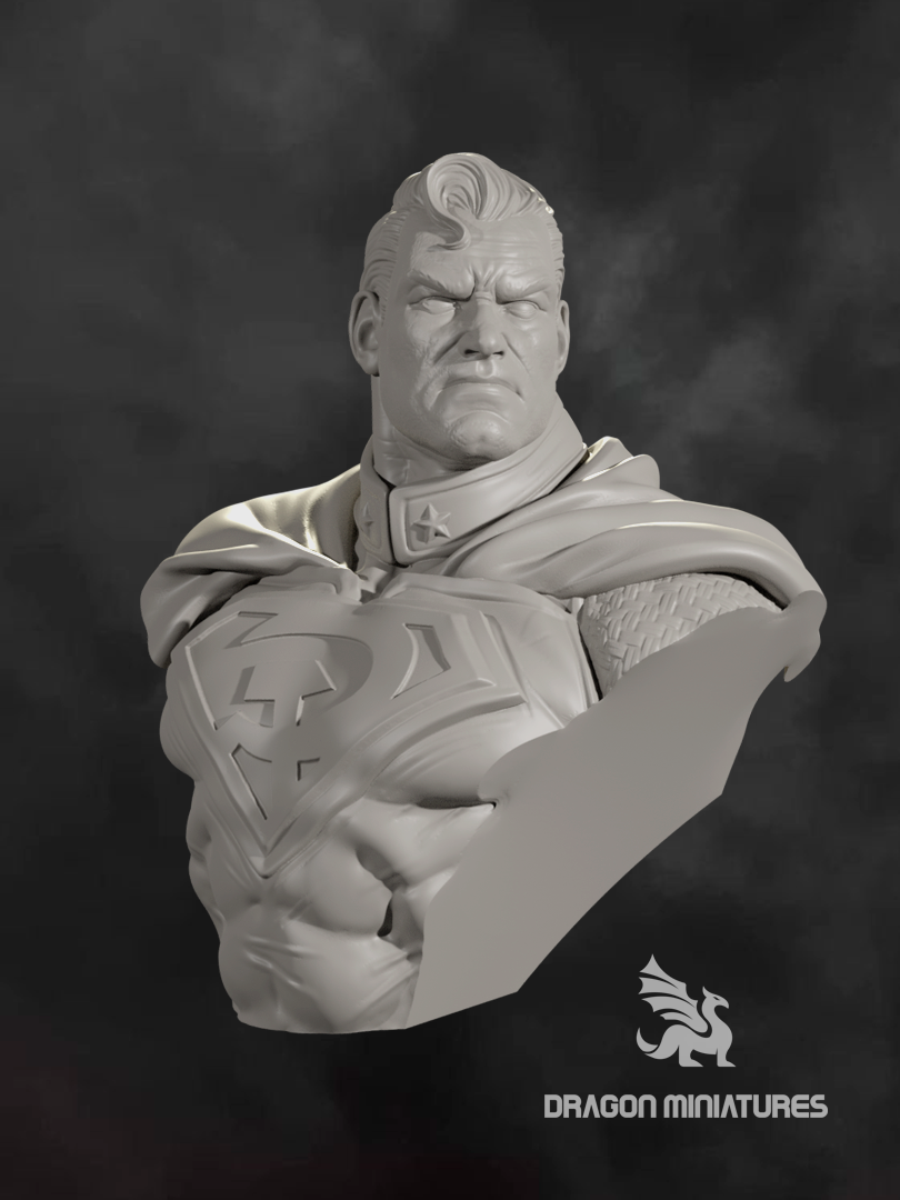 Red superman bust