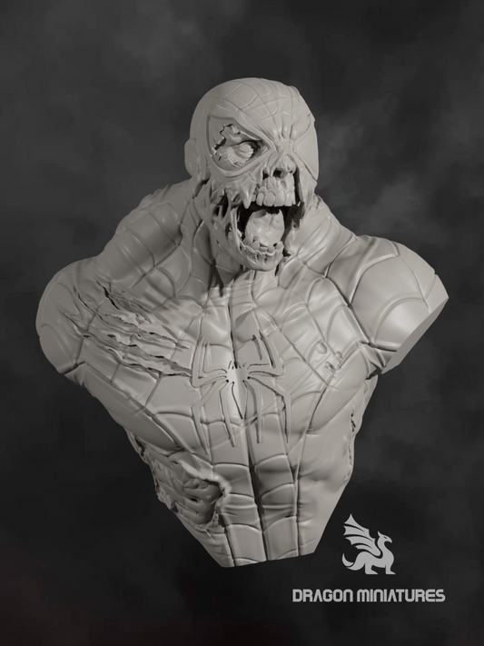 spiderman zombie bust